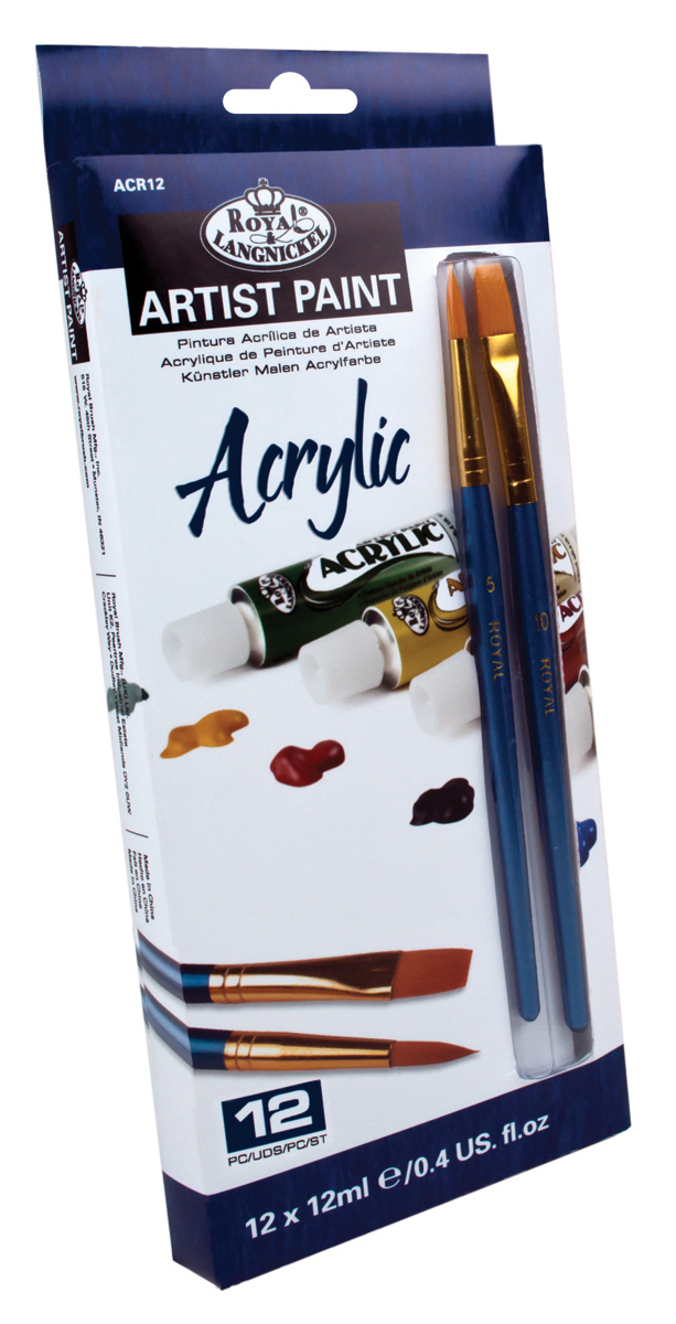 Royal&Langnickel - Acrylic 12 Color Pack w/ Brushes (304001) - Leker