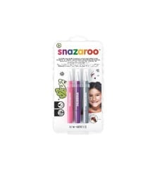 Snazaroo - Make-up color brush paint - pink/purple/silver (3 pcs) (791063)