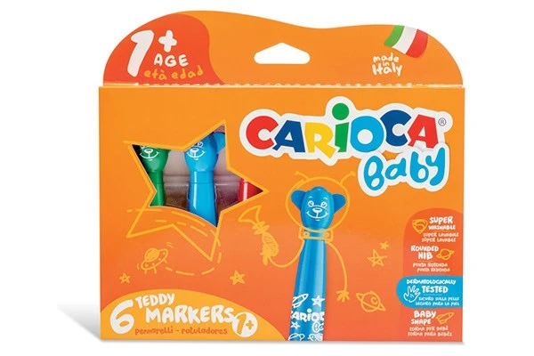 Carioca - Marker w/baby handle (6pcs) (809409) - Leker