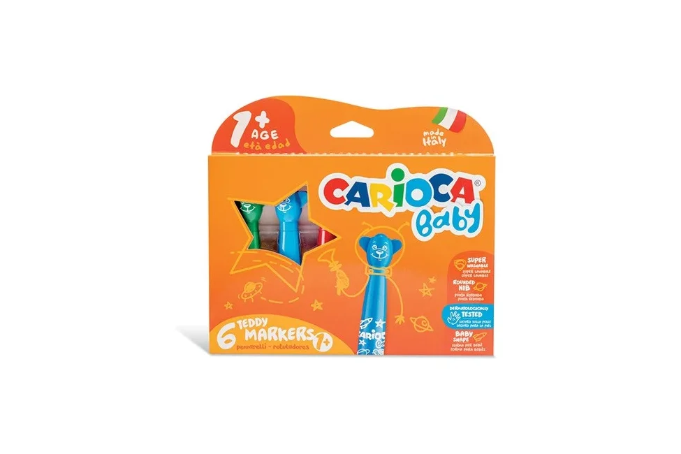 Carioca - Marker w/baby handle (6pcs) (809409)
