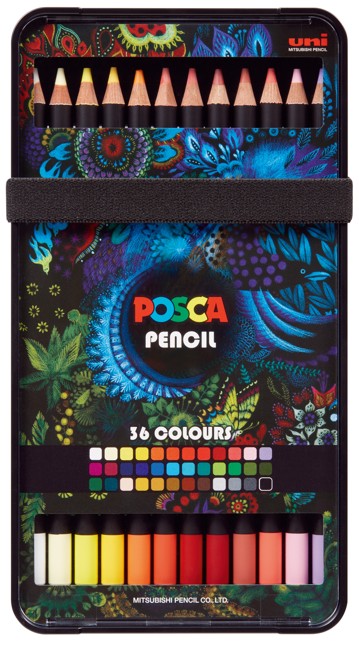 Posca - Color Pencils - Bright & intense colors (36 pcs) (402005)