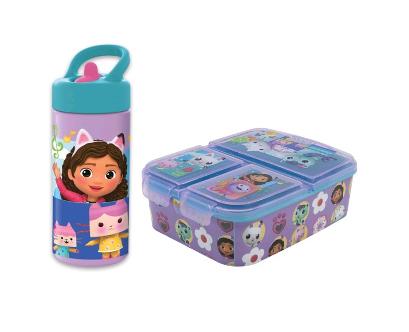 Stor - Lunch Box & Water Bottle - Gabby's Dollhouse