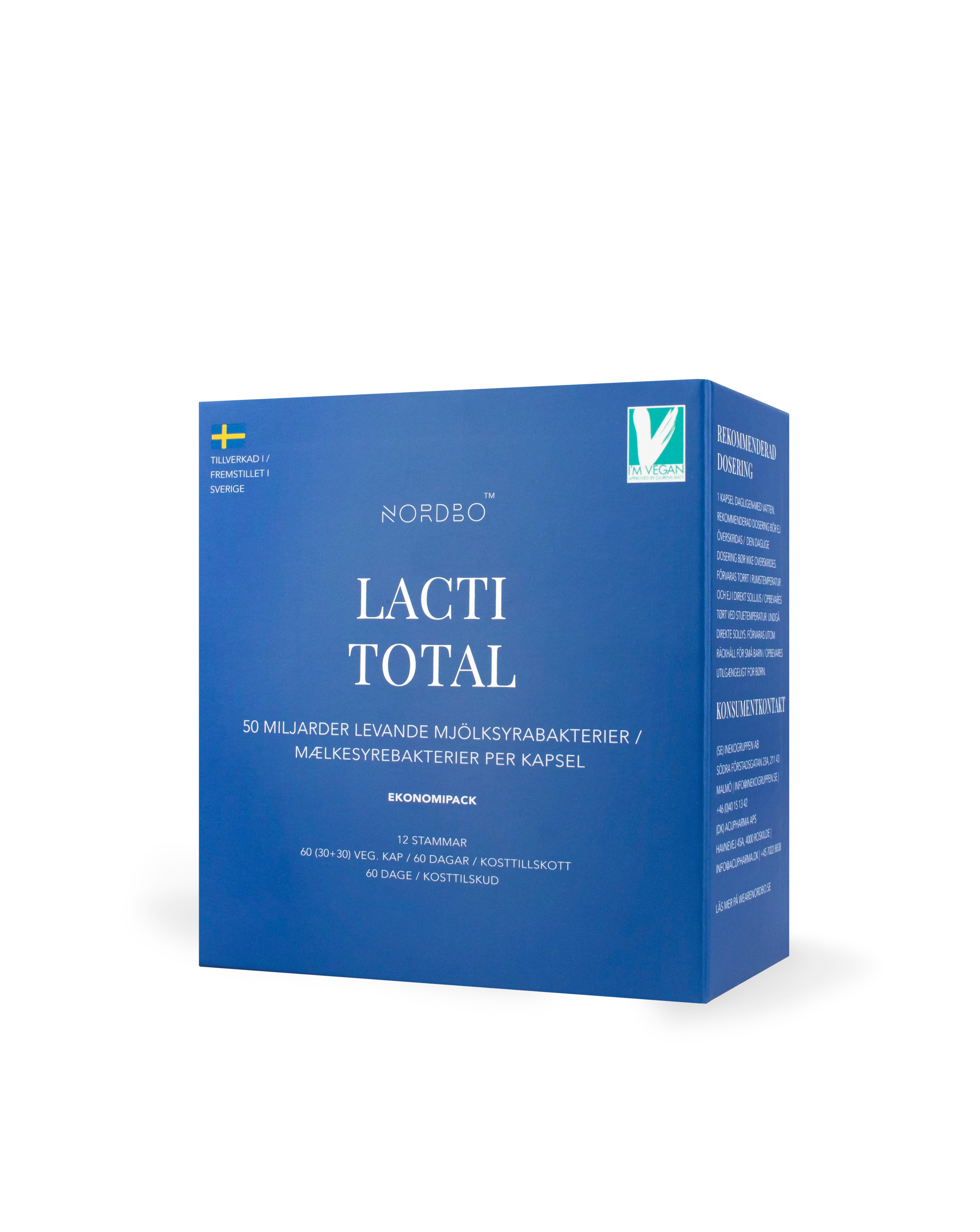 NORDBO - LactiTotal Vegan 60 Capsules