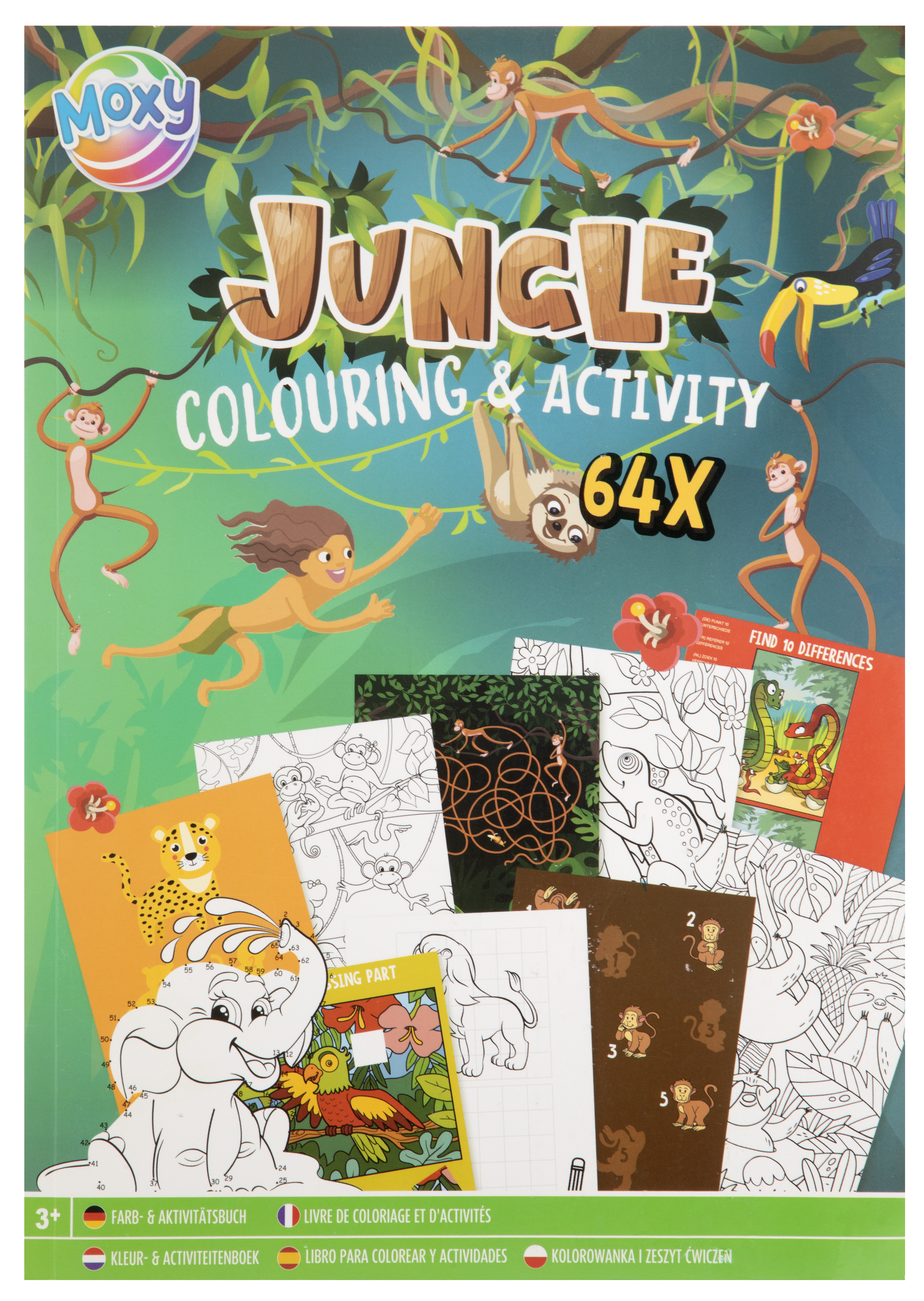Moxy - Colouring&Activity Book - Jungle (150069) - Leker