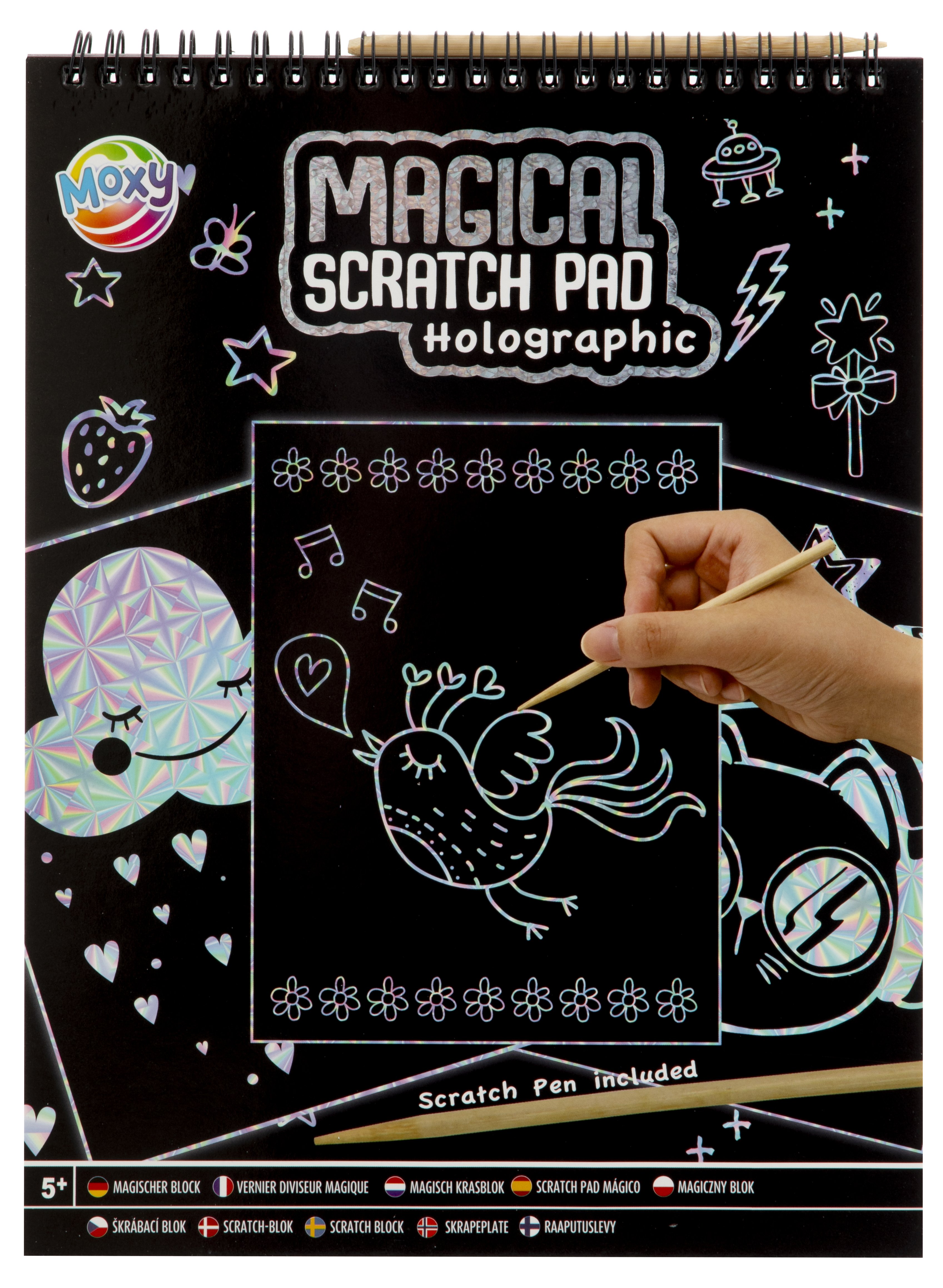 Moxy - Magical Scratch Pad A4 - Holographic (220009) - Leker