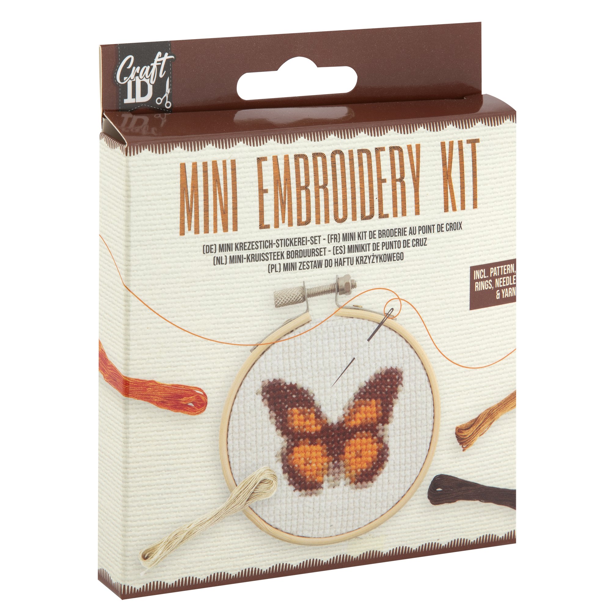 Craft ID - Mini embroidery kit - Butterfly (CR1710) - Leker