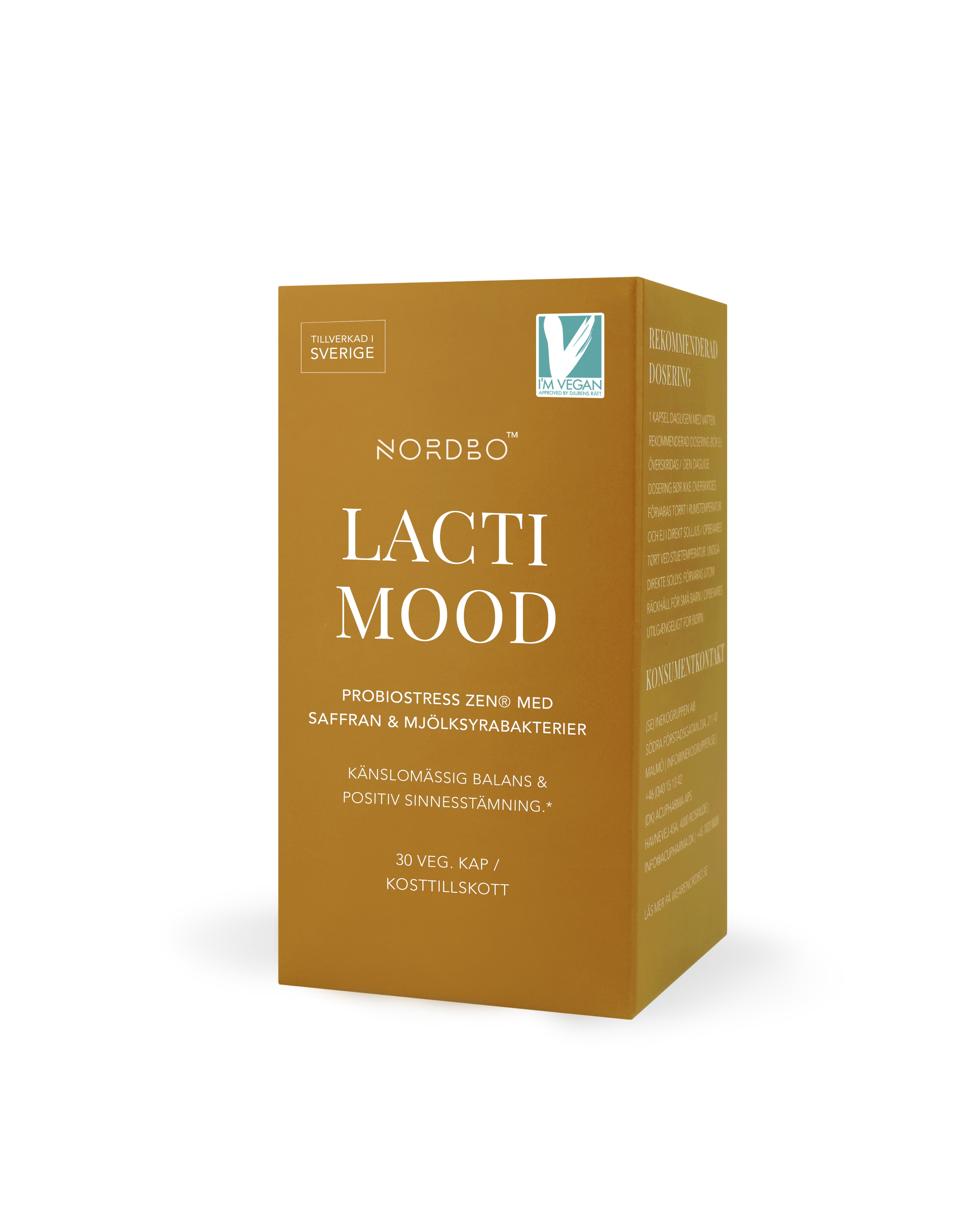 NORDBO - LactiMood Vegan 30 Capsules - Helse og personlig pleie