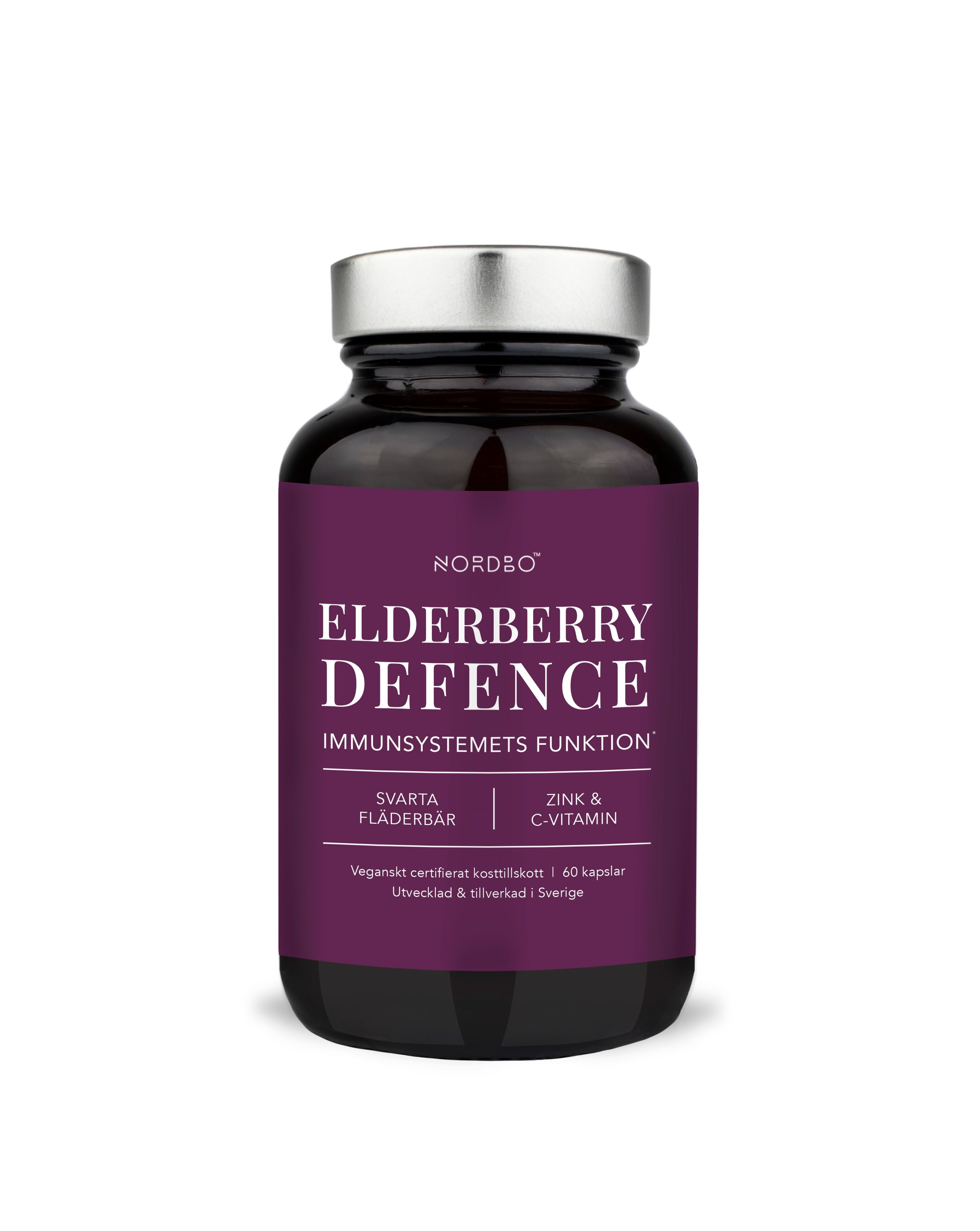 NORDBO - Elderberry Defence Vegan 60 Capsules - Helse og personlig pleie