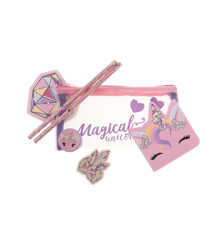 Unicorn Gems - Filled mesh pencil pouch w/station (092308156)