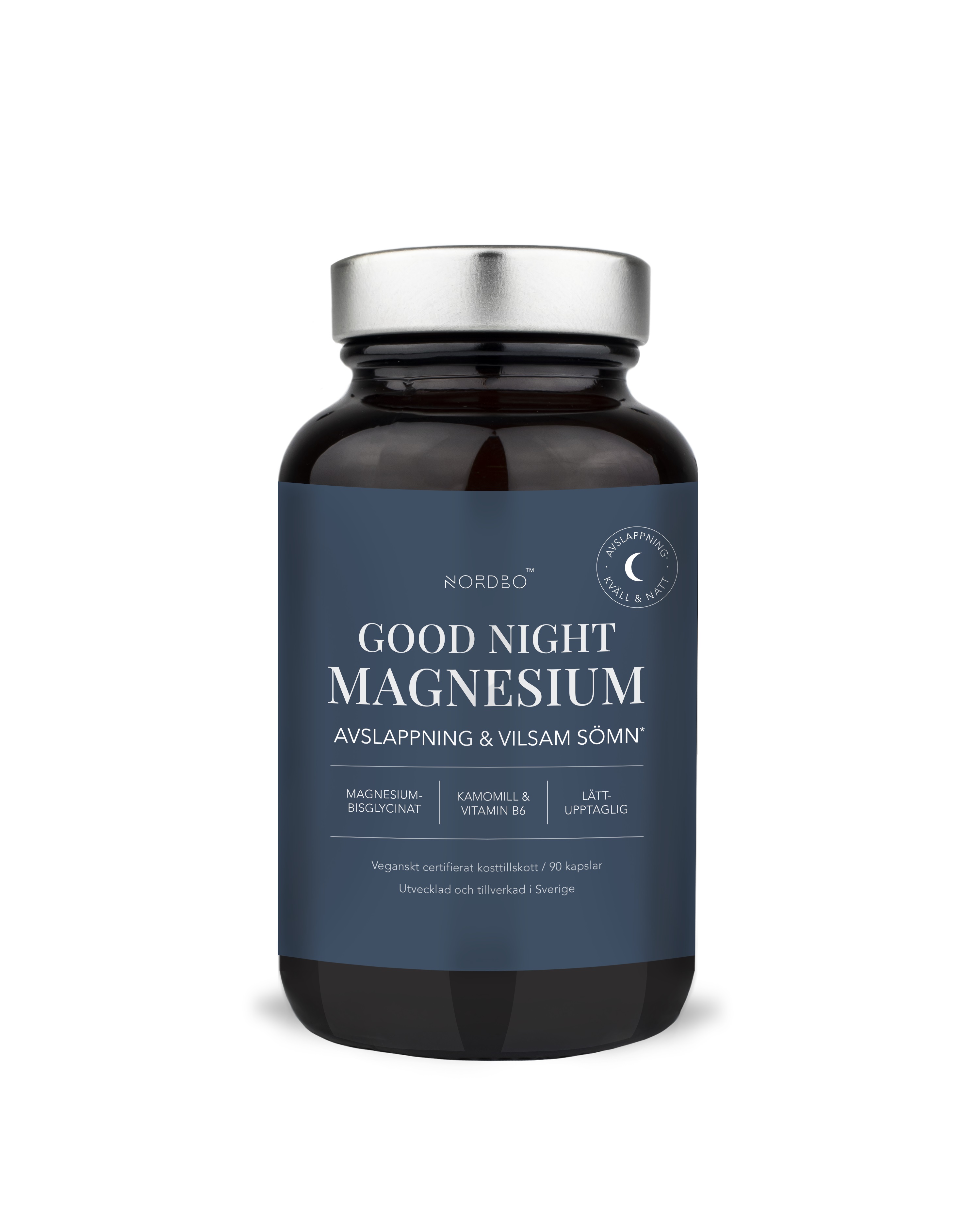 NORDBO - Good Night Magnesium Vegan 90 Capsules - Helse og personlig pleie