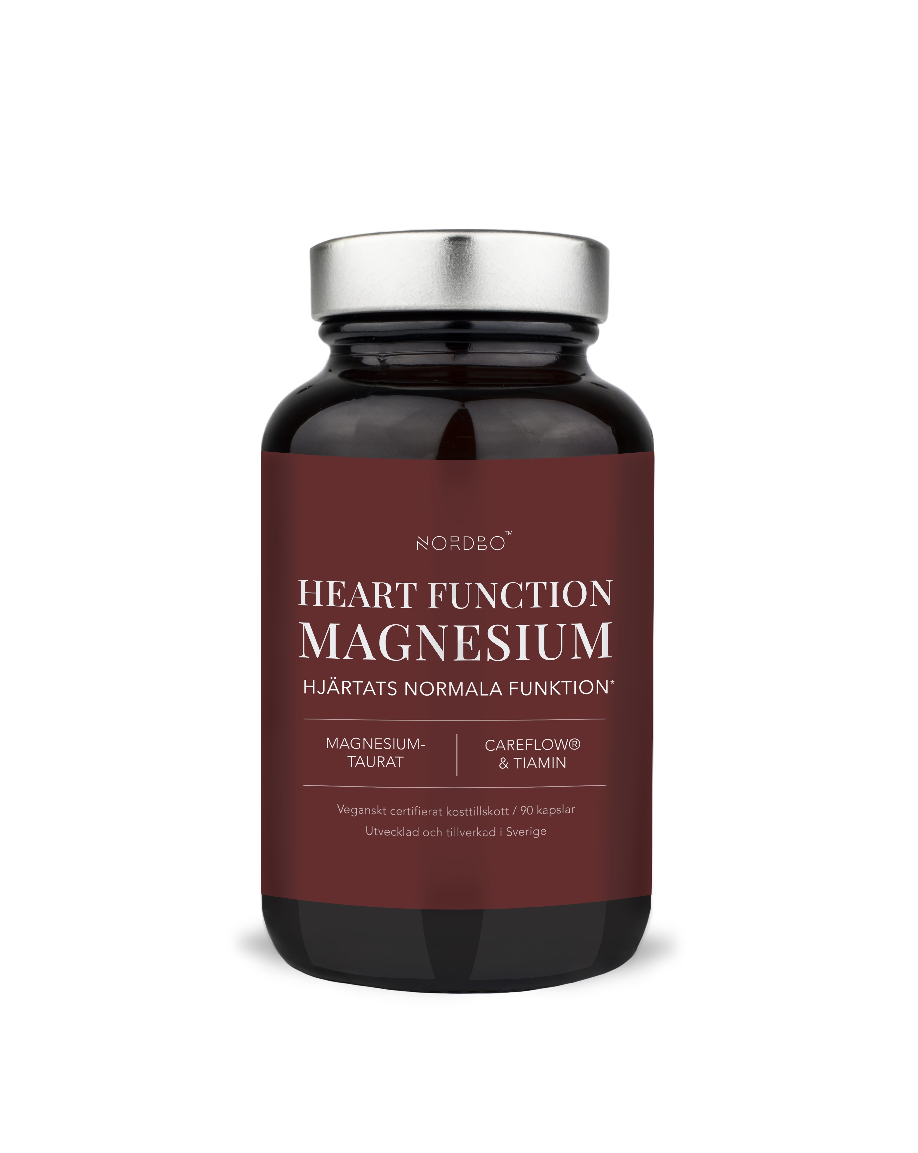 NORDBO - Heart Function Magnesium Vegan 90 Capsules - Helse og personlig pleie