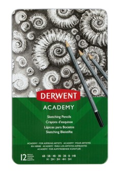 Derwent - Academy Sketching Metalæske (12 stk)