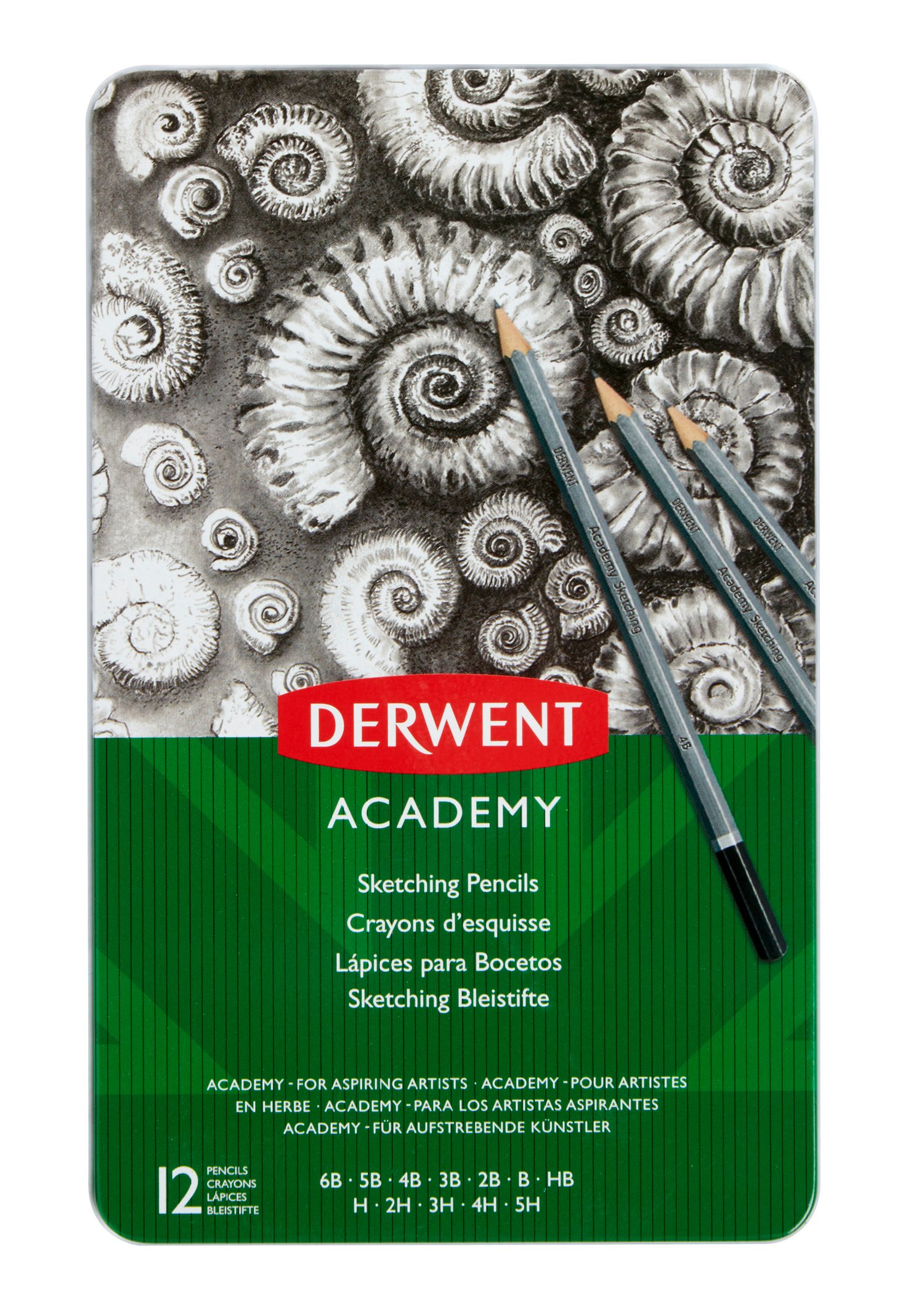 Derwent - Academy Sketching Tin (12 pcs) (605062) - Leker