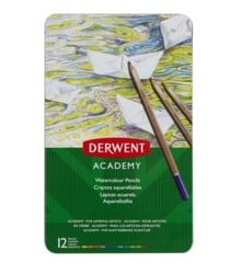 Derwent - Academy Watercolour Metalæske (12 stk)