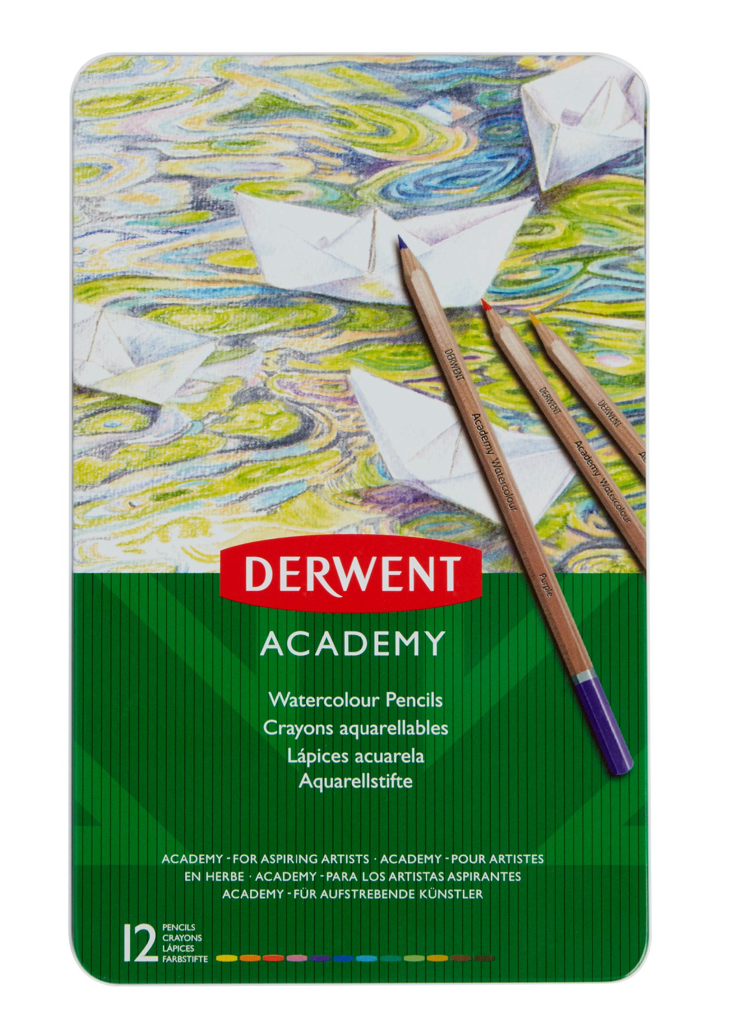 Derwent - Academy Watercolour Tin (12 pcs) (605063) - Leker