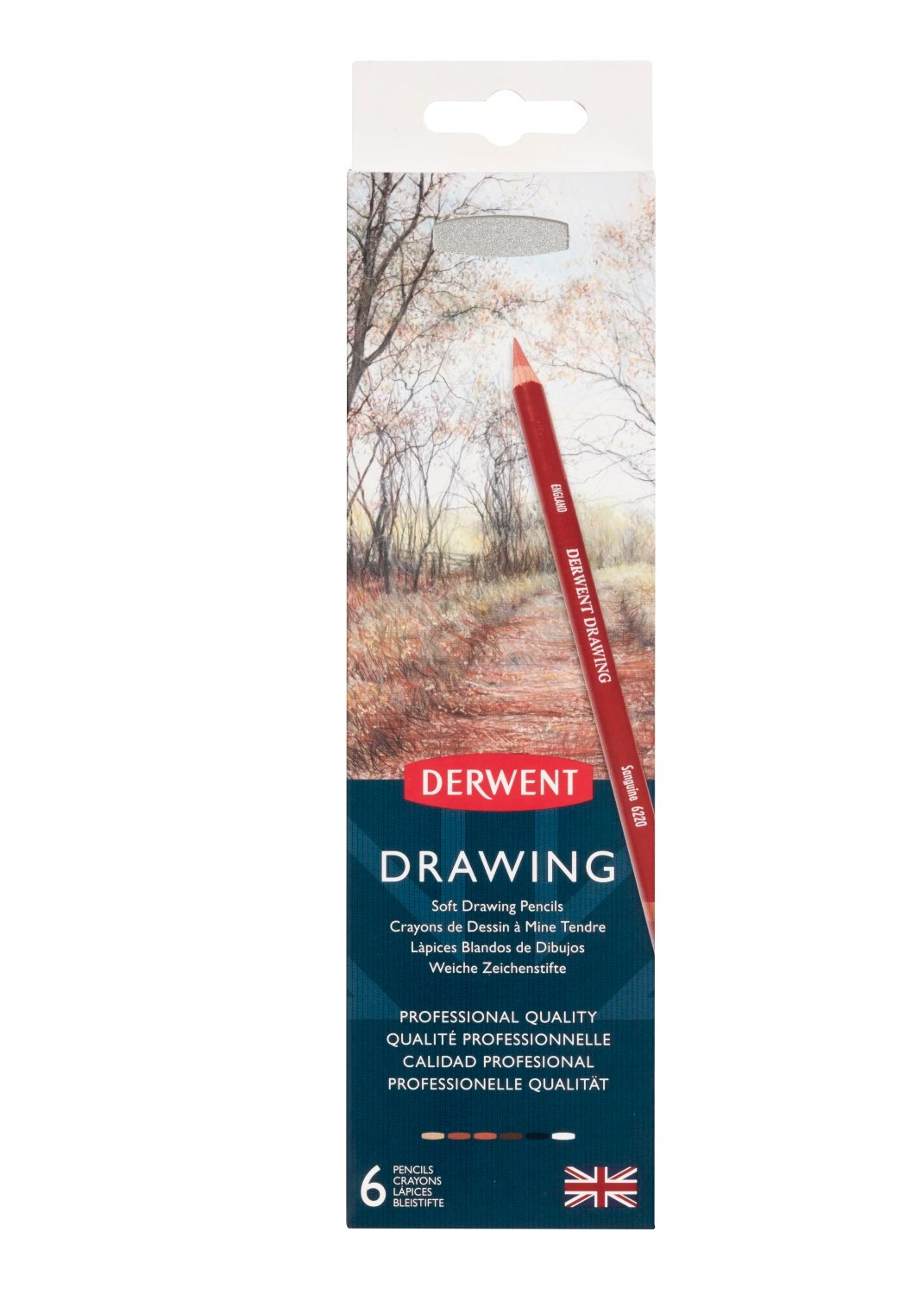 Derwent - Drawing Pencils Tin (6 pcs) (601084) - Leker