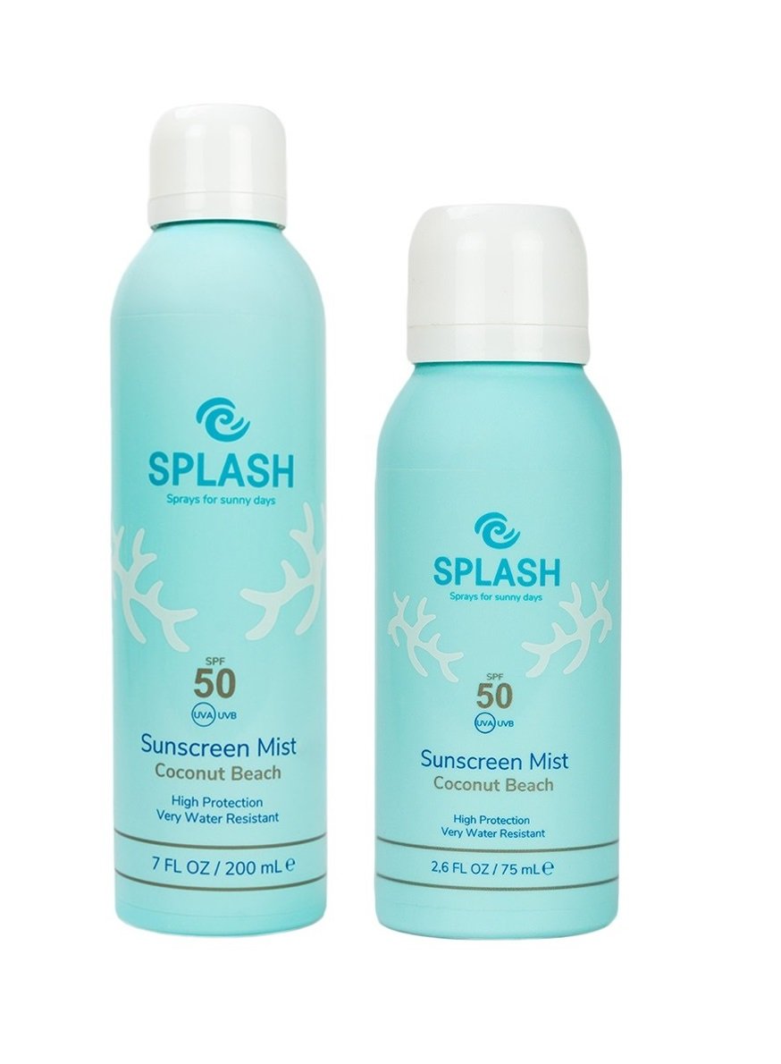 SPLASH - Coconut Beach Sunscreen Mist SPF 50+ 200 ml + SPLASH - Coconut Beach Sunscreen Mist SPF 50+ 75 ml - Skjønnhet