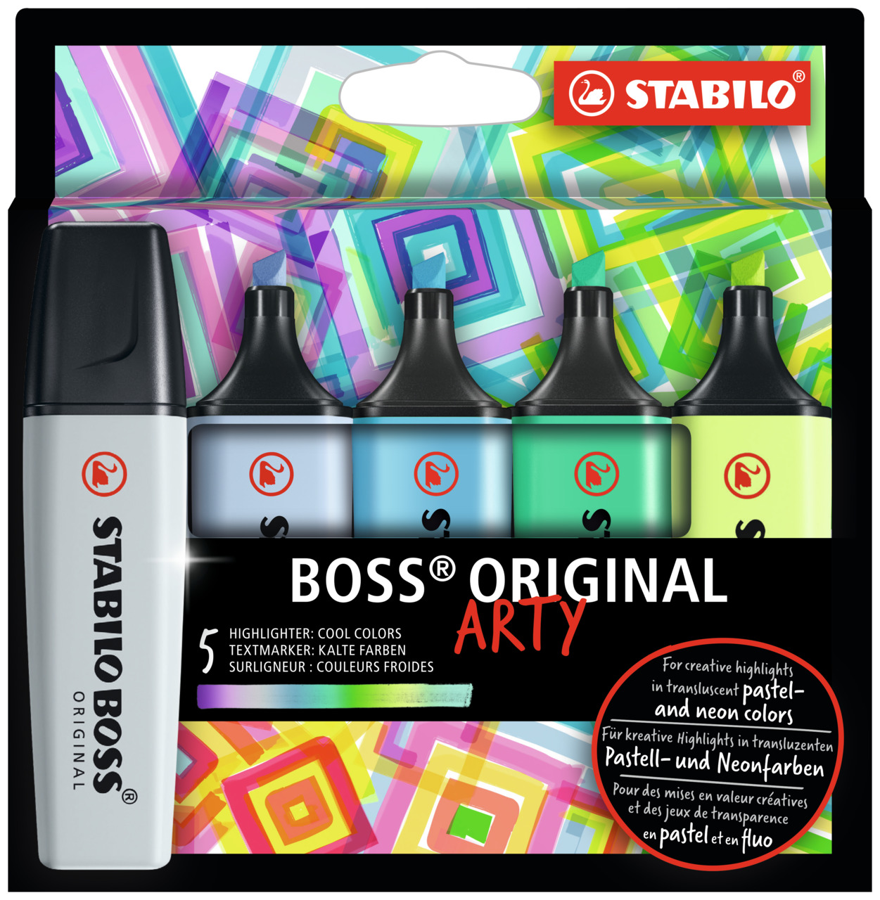 Stabilo - Highlighter Boss Original Arty - Cool colors (5 pcs) (200990)