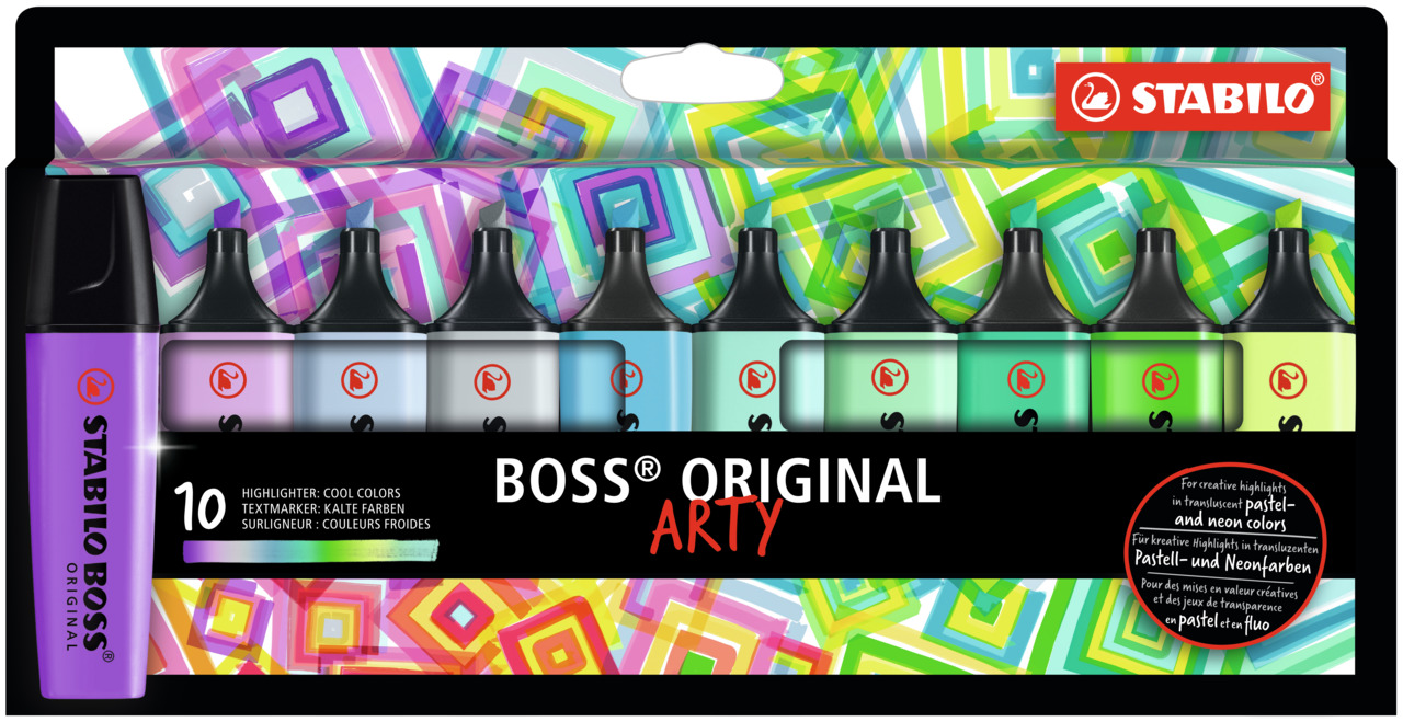 Stabilo - Highlighter Boss Original Arty - Cool Colors (10 pcs) (200992)