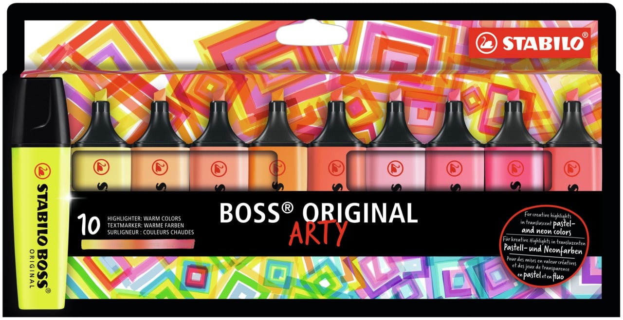 Stabilo - Highlighter Boss Original Arty - Warm colors (10 pcs) (200993)
