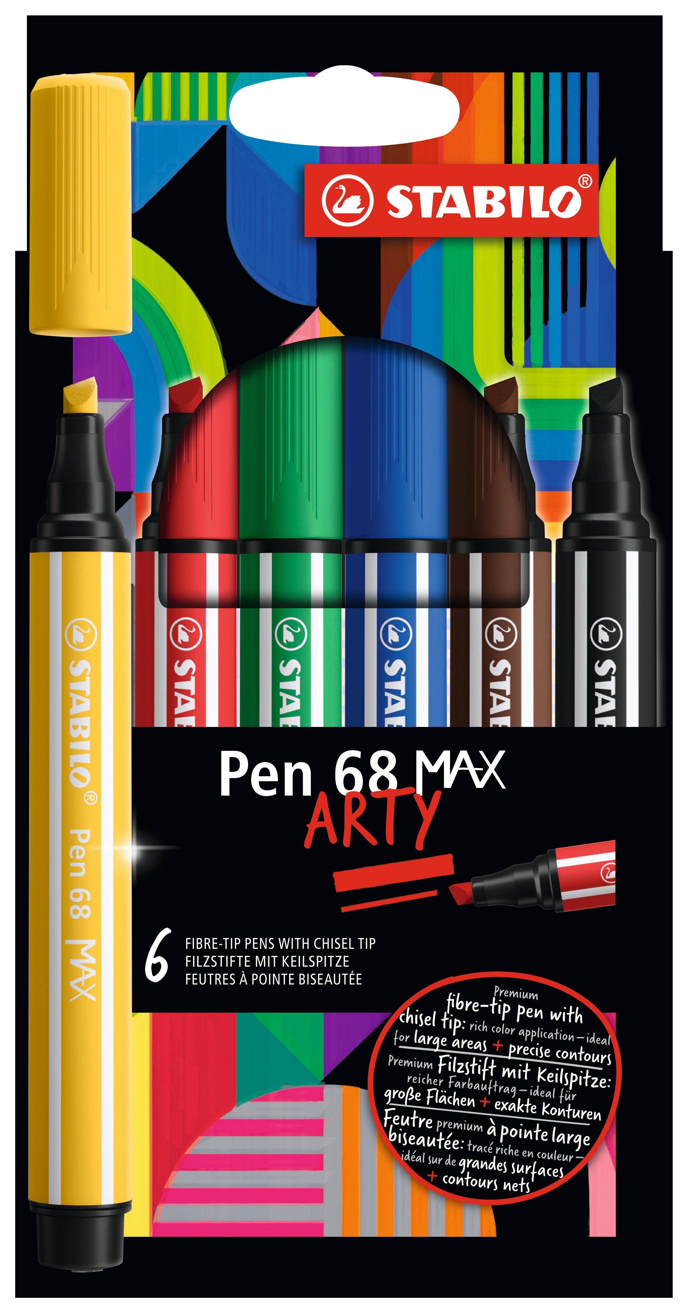 Stabilo - Pen 68 MAX Arty (6 pcs) (204091) - Leker