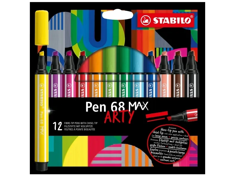 Stabilo - Pen 68 MAX Arty (12 pcs) (204092) - Leker