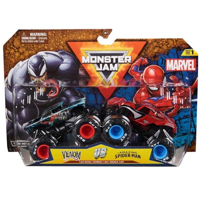 Monster Jam - 1:64 Marvel 2 Pack - Spider Man:Venom (6071942)