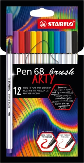 Stabilo - Pen 68 brush Arty (12 pcs) (204029)
