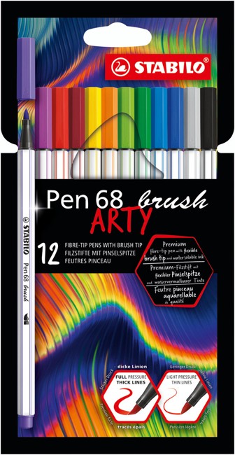 Stabilo - Pen 68 brush Arty (12 stk)