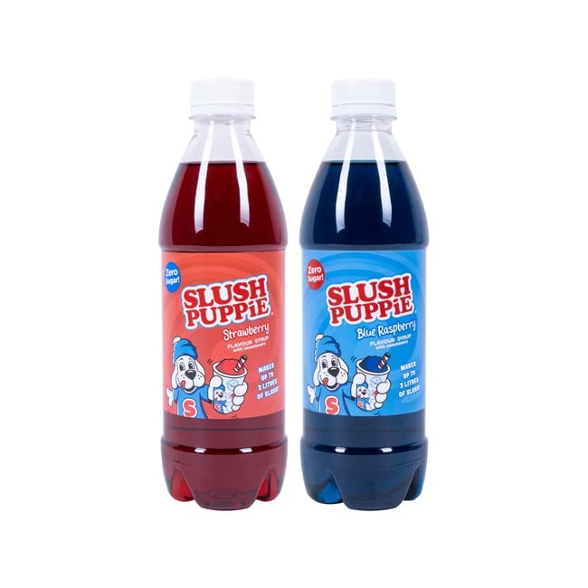 Køb Slush Puppie Zero Sugar 2 Pack Syrups Blue Raspberry And Strawberry 500ml 7581