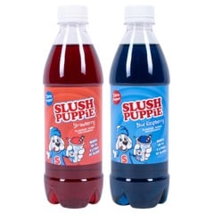 SLUSH PUPPiE Zero Sugar 2 pack Syrups – Blue Raspberry & Strawberry – 500ml