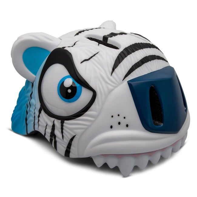 Crazy Safety - Tiger Fahrradhelm - Weiß (49-55 cm)