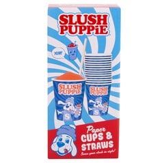 Slush Puppie Paper Cups (x 20) & Straws