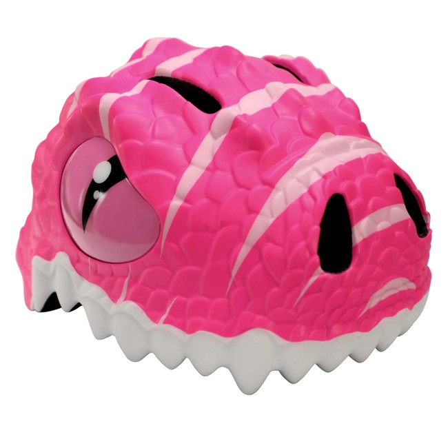 Crazy Safety - Dino Fahrradhelm - Pink (49-55 cm)