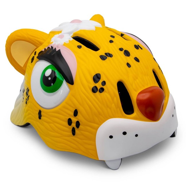 Crazy Safety - Leopard Fahrradhelm - Gelb (49-55 cm)