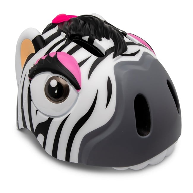 Crazy Safety - Zebra Pyöräilykypärä - Musta/Valkoinen (49-55 cm)