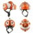 Crazy Safety - Cykelhjelm til børn - Orange klovnefisk (49-55 cm) thumbnail-3
