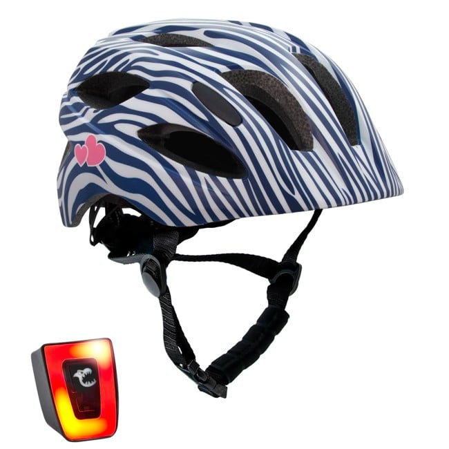 Crazy Safety - Stripes Bicycle Helmet - Dark Blue (160101-02-01)