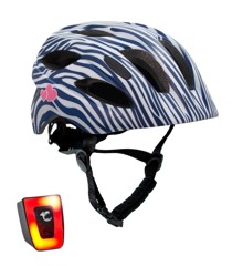 Crazy Safety - Stripes Bicycle Helmet - Dark Blue (54-58cm) (160101-02-01)