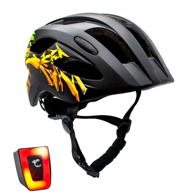 Crazy Safety - Grafitti Bicycle Helmet - Black/Yellow (54-58cm) (160101-05-01)