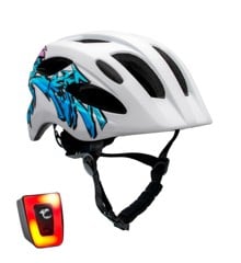 Crazy Safety - Grafitti Bicycle Helmet - White/Blue (160101-07-01)