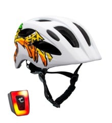 Crazy Safety - Grafitti Bicycle Helmet - White/Yellow (160101-08-01)