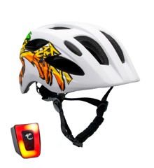 Crazy Safety - Grafitti Fietshelm - Wit/Geel (54-58 cm)