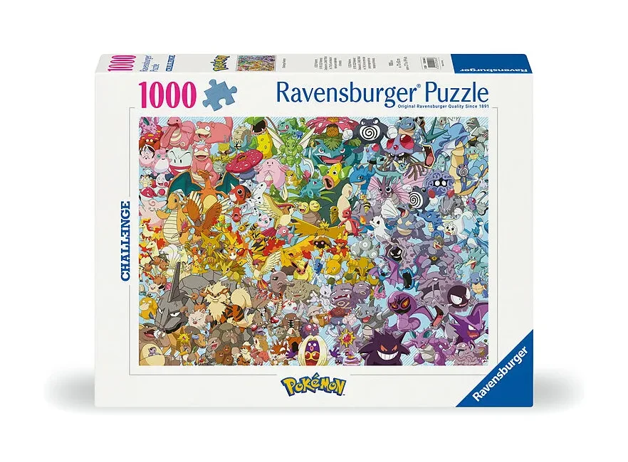 Ravensburger  - Challenge Pokémon 1000 brikker - Puslespil