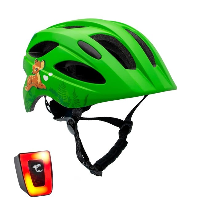 Crazy Safety - Cykelhjelm til børn 6-12 år - Grøn skov (54-58 cm)