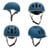 Crazy Safety - Metro Bicycle Helmet - Petrol (53 - 59cm) (330101-10) thumbnail-2