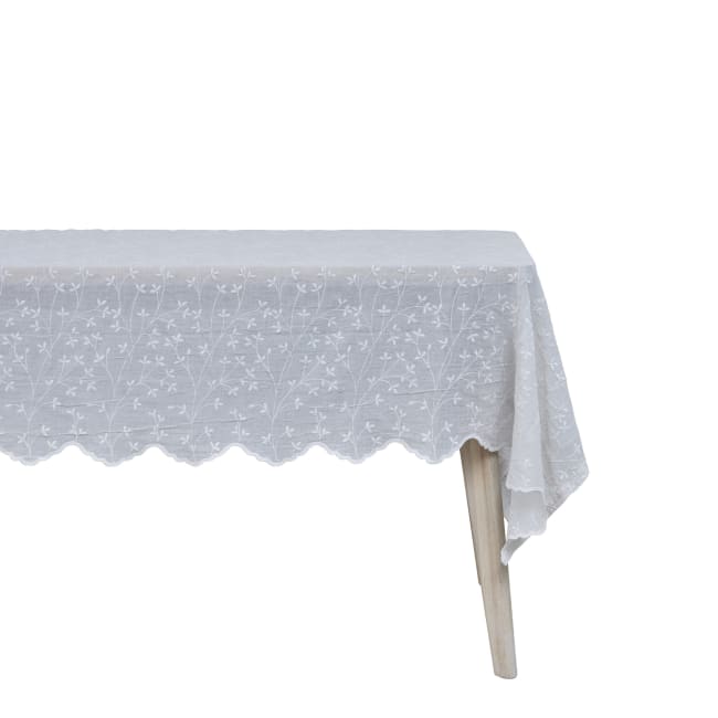 Lene Bjerre - Eloise Tablecloth 220x160cm - White - Hjemme og kjøkken