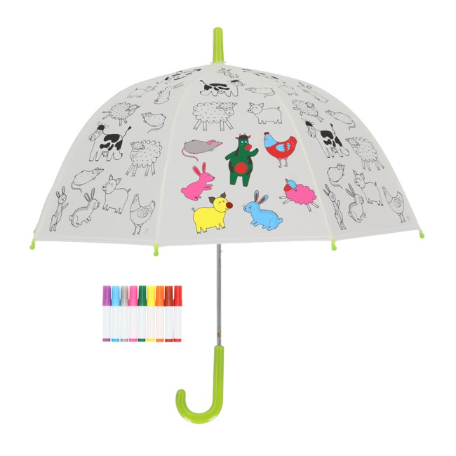 Gardenlife - Colour in umbrella "farm animals" (KG280)