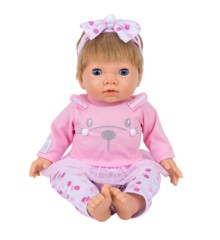 TINY TREASURES - Pink Bunny Baby Blond Hair (30542)