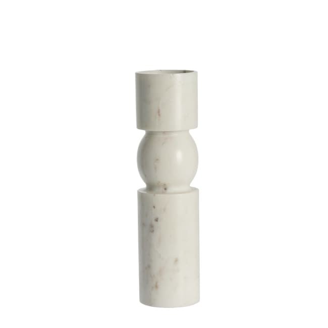 Lene Bjerre - Ellia Marmor Candlestick H30cm - White